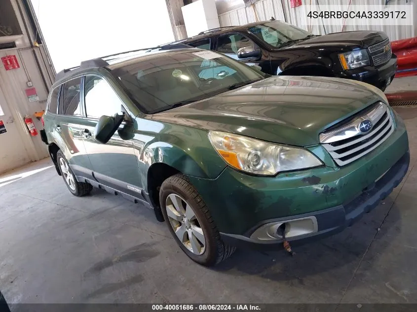 4S4BRBGC4A3339172 2010 Subaru Outback 2.5I Premium