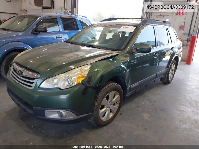 4S4BRBGC4A3339172 2010 Subaru Outback 2.5I Premium