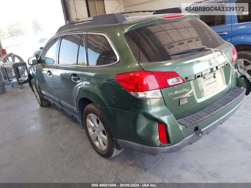 4S4BRBGC4A3339172 2010 Subaru Outback 2.5I Premium