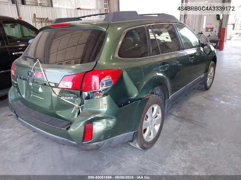 4S4BRBGC4A3339172 2010 Subaru Outback 2.5I Premium