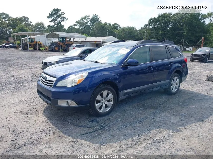 4S4BRCKC9A3349192 2010 Subaru Outback 2.5I Limited