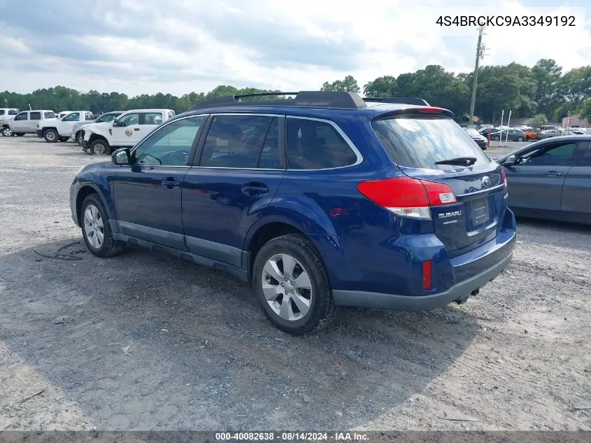 2010 Subaru Outback 2.5I Limited VIN: 4S4BRCKC9A3349192 Lot: 40082638