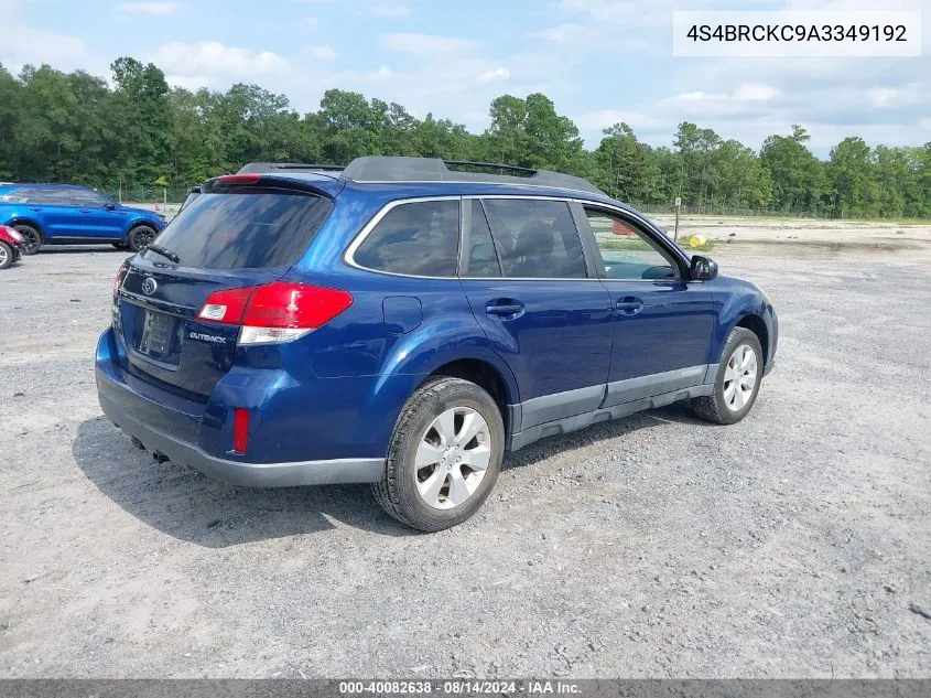 4S4BRCKC9A3349192 2010 Subaru Outback 2.5I Limited