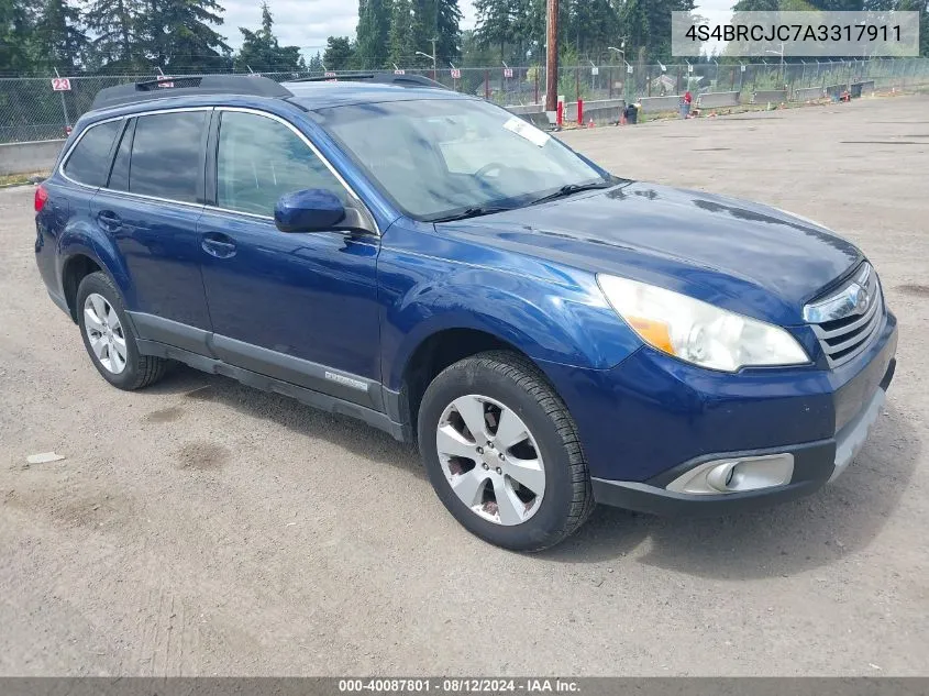 2010 Subaru Outback 2.5I Limited VIN: 4S4BRCJC7A3317911 Lot: 40087801