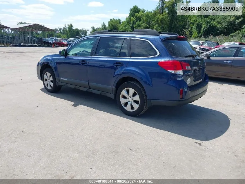 4S4BRBKC7A3385909 2010 Subaru Outback 2.5I Limited