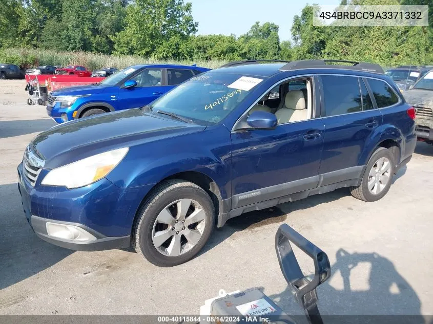 2010 Subaru Outback 2.5I Premium VIN: 4S4BRBCC9A3371332 Lot: 40115844