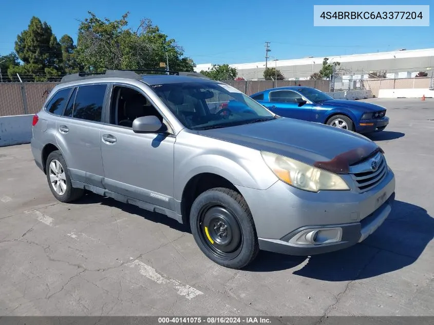 2010 Subaru Outback 2.5I Limited VIN: 4S4BRBKC6A3377204 Lot: 40141075