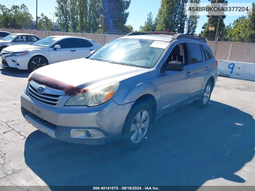 2010 Subaru Outback 2.5I Limited VIN: 4S4BRBKC6A3377204 Lot: 40141075