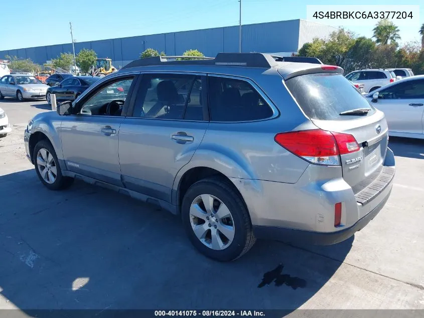 2010 Subaru Outback 2.5I Limited VIN: 4S4BRBKC6A3377204 Lot: 40141075