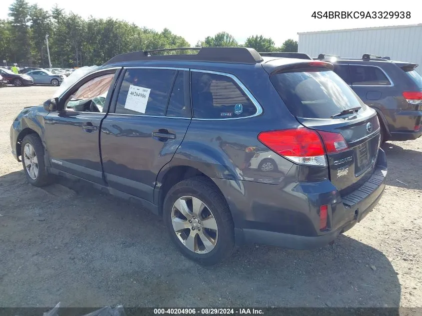 2010 Subaru Outback 2.5I Limited VIN: 4S4BRBKC9A3329938 Lot: 40204906