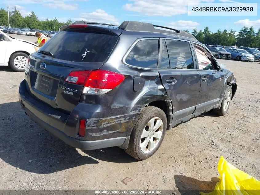 2010 Subaru Outback 2.5I Limited VIN: 4S4BRBKC9A3329938 Lot: 40204906