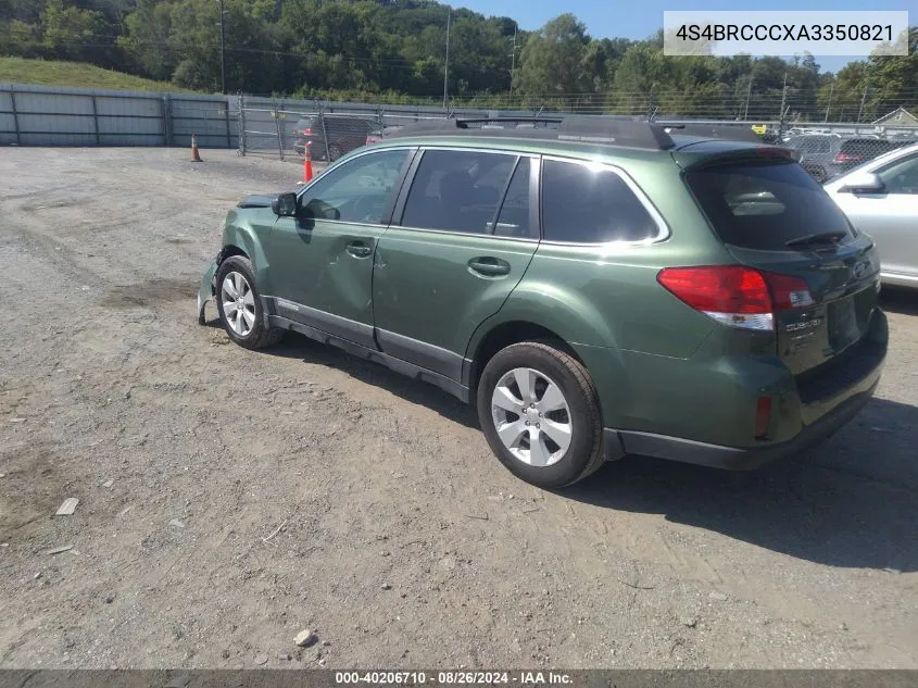 2010 Subaru Outback 2.5I Premium VIN: 4S4BRCCCXA3350821 Lot: 40206710