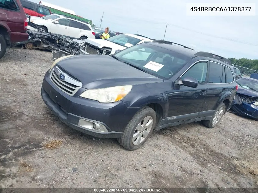 2010 Subaru Outback 2.5I Premium VIN: 4S4BRBCC6A1378377 Lot: 40220874