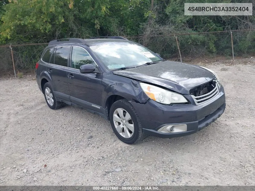 2010 Subaru Outback 2.5I Premium VIN: 4S4BRCHC3A3352404 Lot: 40227660