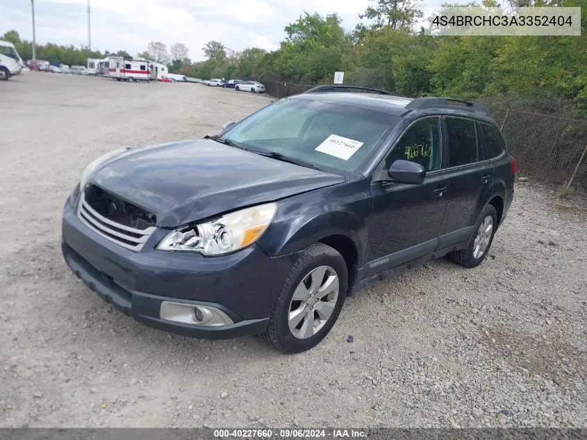 2010 Subaru Outback 2.5I Premium VIN: 4S4BRCHC3A3352404 Lot: 40227660