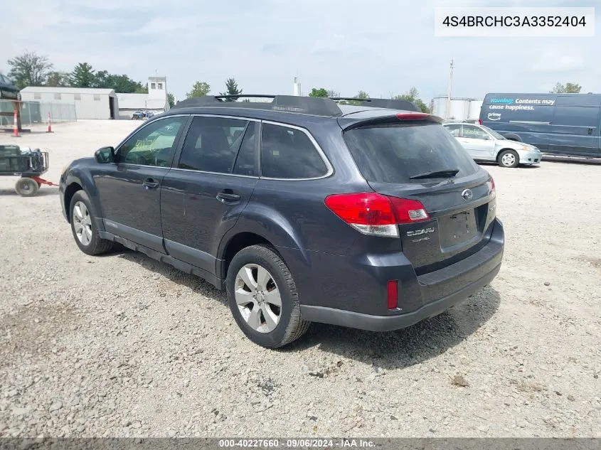 2010 Subaru Outback 2.5I Premium VIN: 4S4BRCHC3A3352404 Lot: 40227660