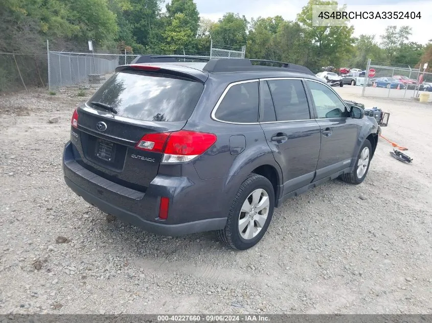 2010 Subaru Outback 2.5I Premium VIN: 4S4BRCHC3A3352404 Lot: 40227660