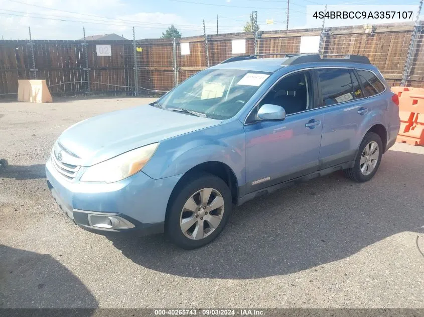 2010 Subaru Outback 2.5I Premium VIN: 4S4BRBCC9A3357107 Lot: 40265743