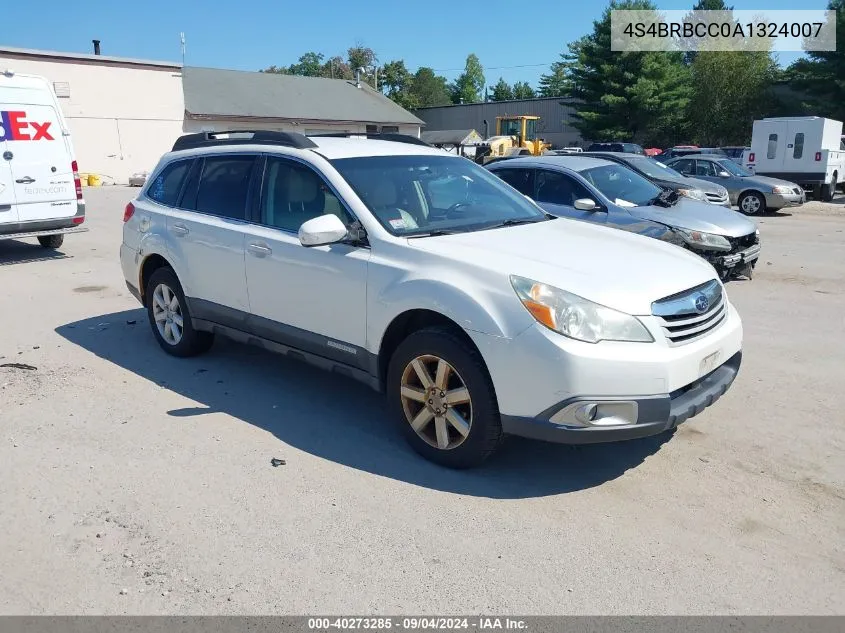 2010 Subaru Outback 2.5I Premium VIN: 4S4BRBCC0A1324007 Lot: 40273285