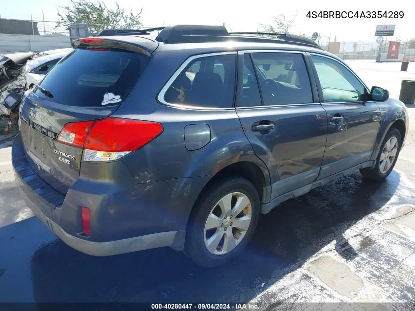 4S4BRBCC4A3354289 2010 Subaru Outback 2.5I Premium