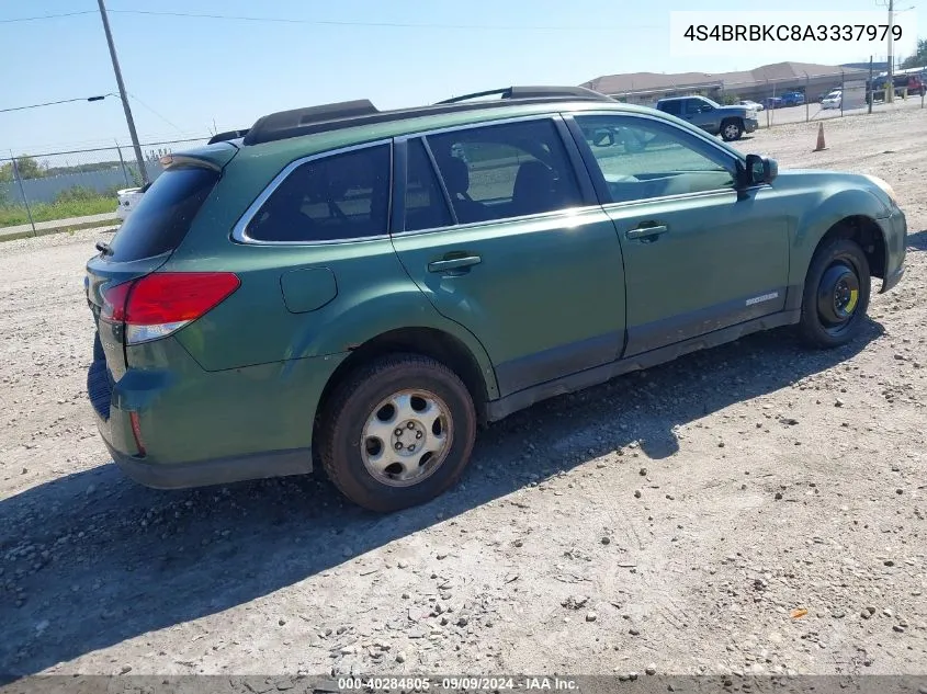 2010 Subaru Outback 2.5I Limited VIN: 4S4BRBKC8A3337979 Lot: 40284805