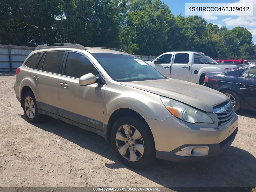 2010 Subaru Outback 2.5I Premium VIN: 4S4BRCCC4A3369042 Lot: 40286028