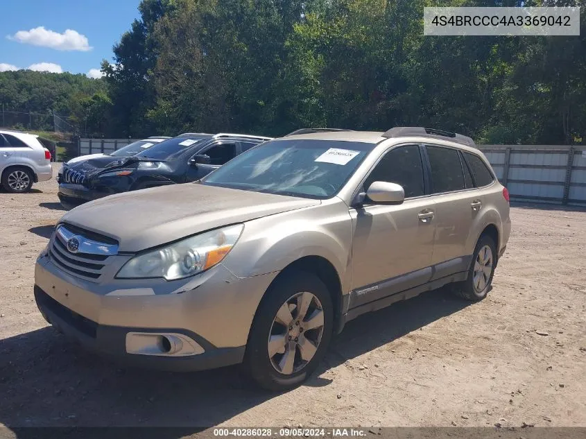 2010 Subaru Outback 2.5I Premium VIN: 4S4BRCCC4A3369042 Lot: 40286028