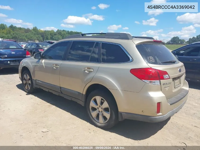 2010 Subaru Outback 2.5I Premium VIN: 4S4BRCCC4A3369042 Lot: 40286028