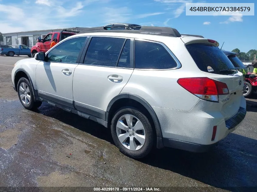 2010 Subaru Outback 2.5I Limited VIN: 4S4BRBKC7A3384579 Lot: 40299178