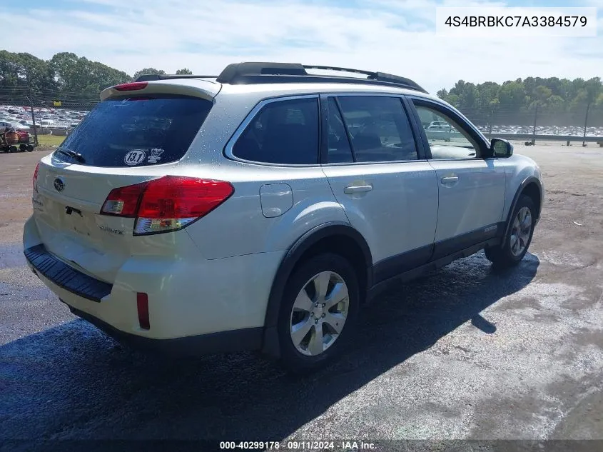 4S4BRBKC7A3384579 2010 Subaru Outback 2.5I Limited