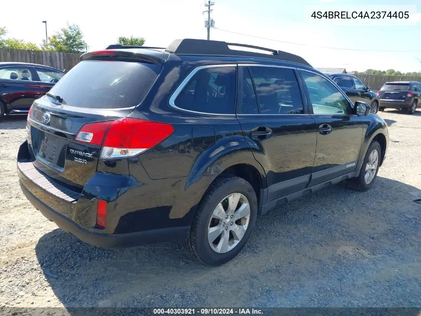 2010 Subaru Outback 3.6R Limited VIN: 4S4BRELC4A2374405 Lot: 40303921