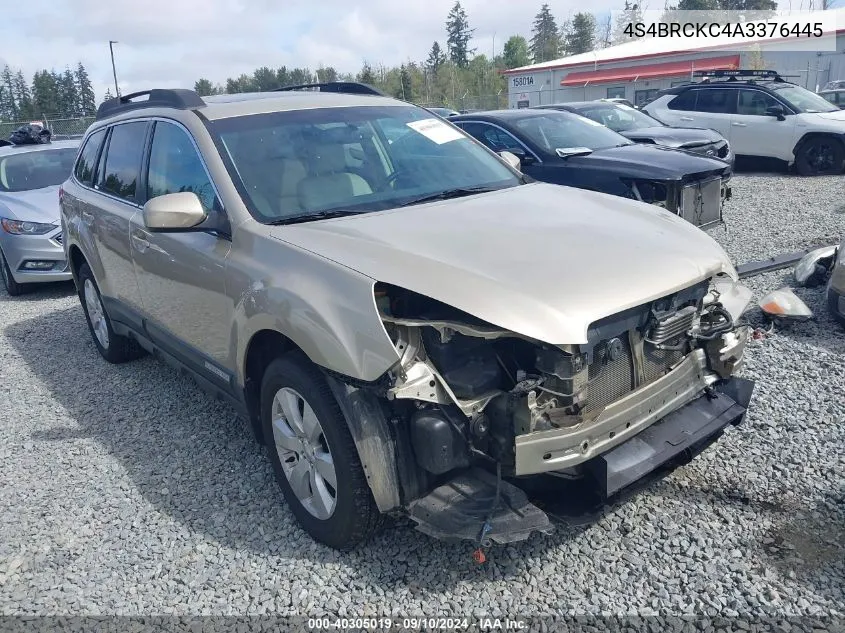 2010 Subaru Outback 2.5I Limited VIN: 4S4BRCKC4A3376445 Lot: 40305019