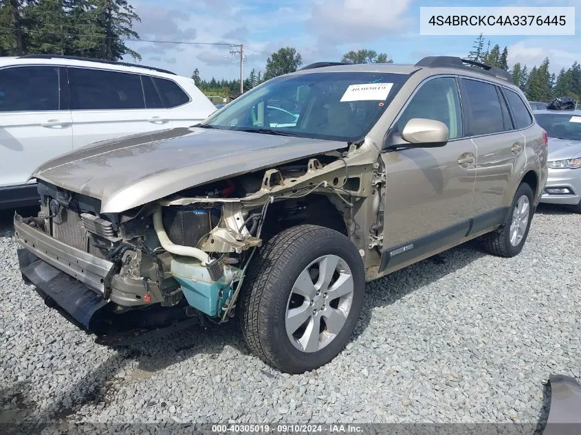 4S4BRCKC4A3376445 2010 Subaru Outback 2.5I Limited