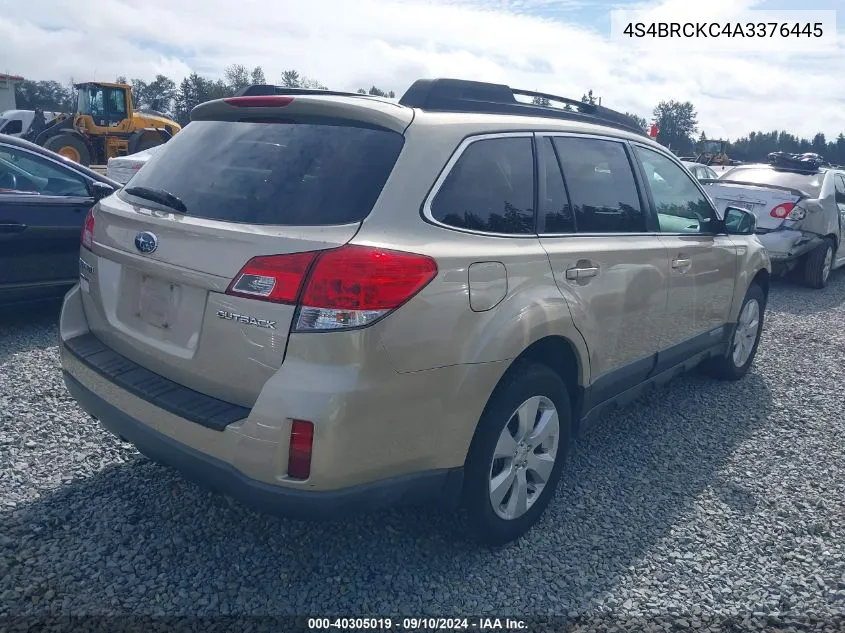 4S4BRCKC4A3376445 2010 Subaru Outback 2.5I Limited