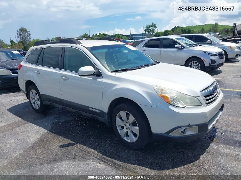 2010 Subaru Outback 2.5I Limited VIN: 4S4BRBJC3A3316667 Lot: 40324582