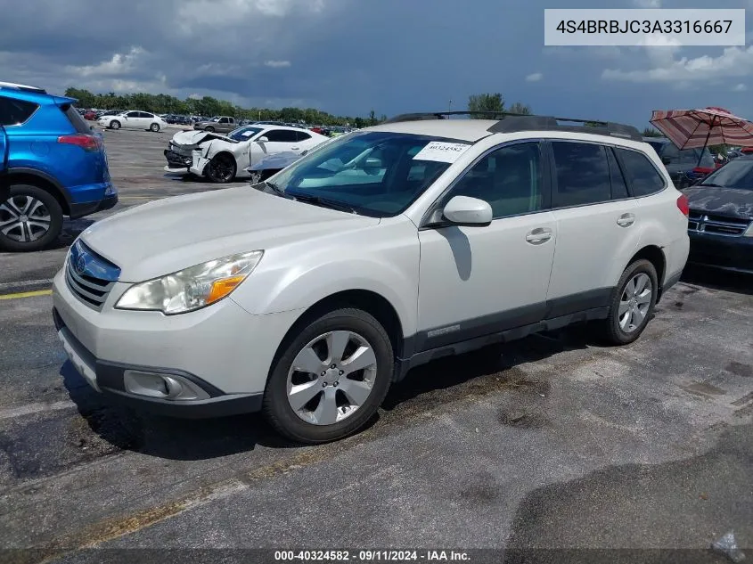 2010 Subaru Outback 2.5I Limited VIN: 4S4BRBJC3A3316667 Lot: 40324582