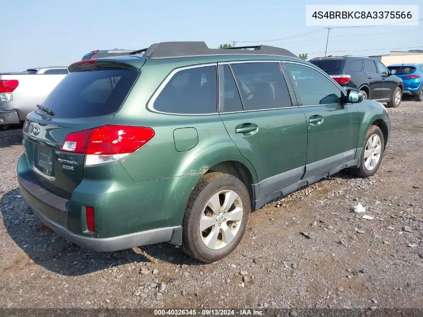 2010 Subaru Outback 2.5I Limited VIN: 4S4BRBKC8A3375566 Lot: 40326345