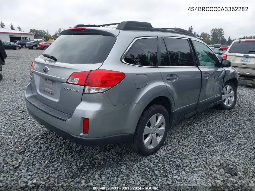 2010 Subaru Outback 2.5I Premium VIN: 4S4BRCCC0A3362282 Lot: 40328493