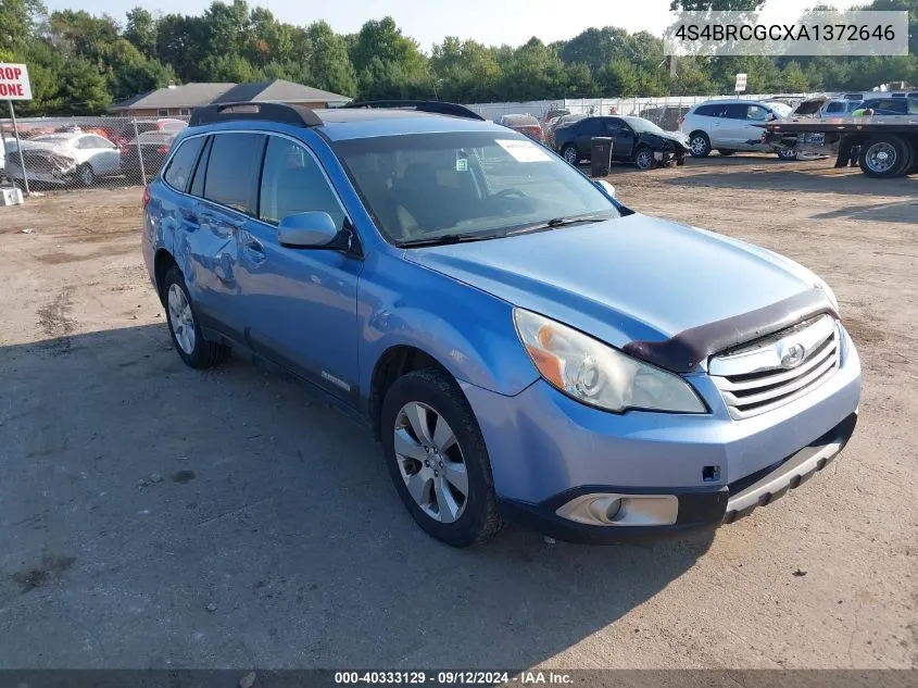 4S4BRCGCXA1372646 2010 Subaru Outback 2.5I Premium