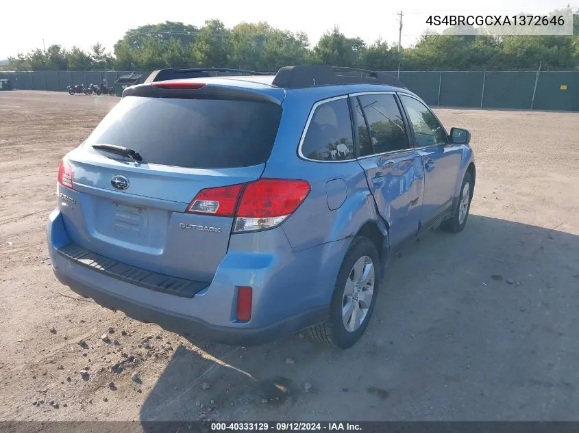 2010 Subaru Outback 2.5I Premium VIN: 4S4BRCGCXA1372646 Lot: 40333129