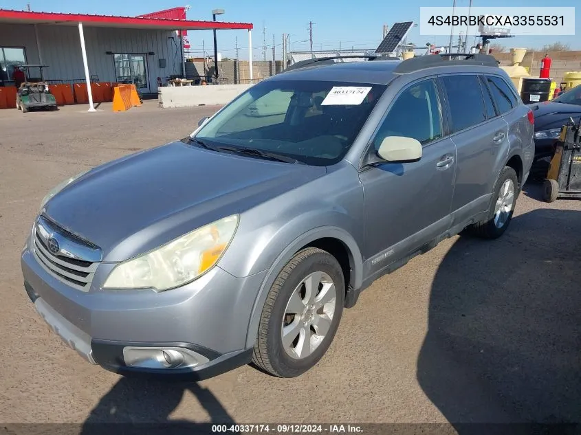 2010 Subaru Outback 2.5I Limited VIN: 4S4BRBKCXA3355531 Lot: 40337174