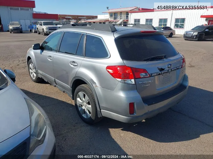 4S4BRBKCXA3355531 2010 Subaru Outback 2.5I Limited