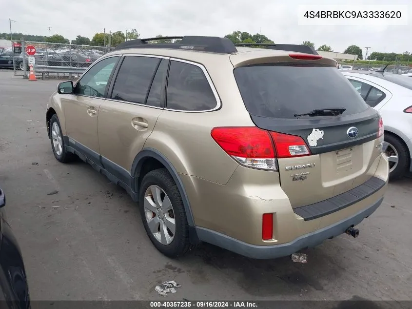 2010 Subaru Outback 2.5I Limited VIN: 4S4BRBKC9A3333620 Lot: 40357235