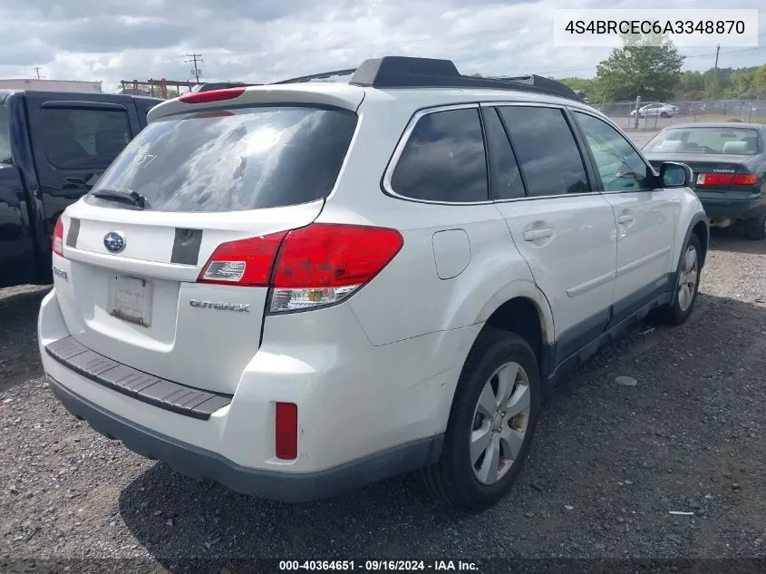 2010 Subaru Outback 2.5I Premium VIN: 4S4BRCEC6A3348870 Lot: 40364651