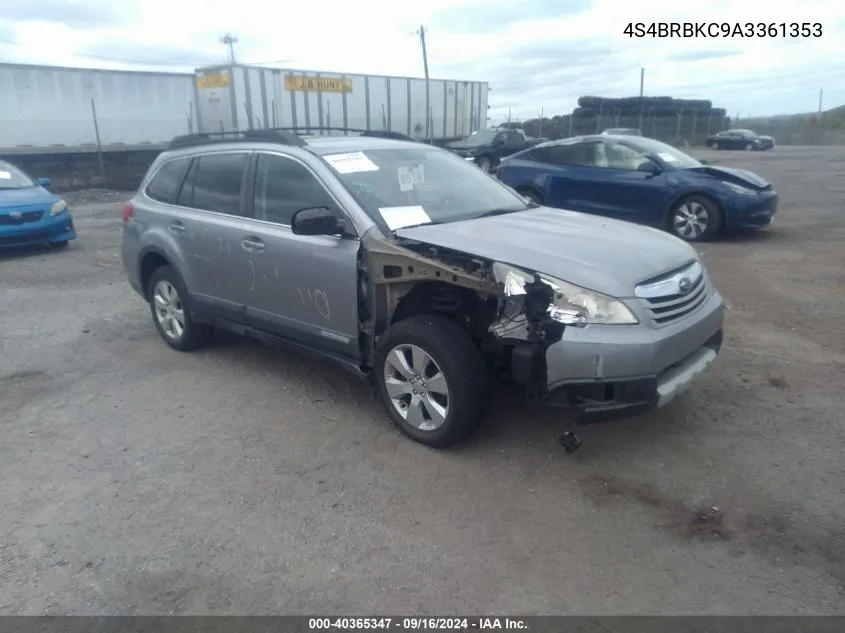 2010 Subaru Outback 2.5I Limited VIN: 4S4BRBKC9A3361353 Lot: 40365347