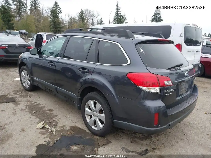 4S4BRBKC1A3382536 2010 Subaru Outback 2.5I Limited