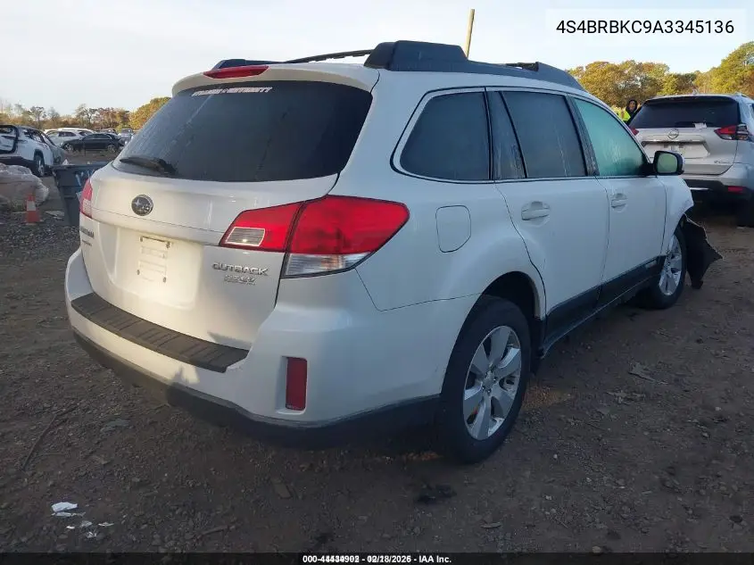4S4BRBKC9A3345136 2010 Subaru Outback 2.5I Limited