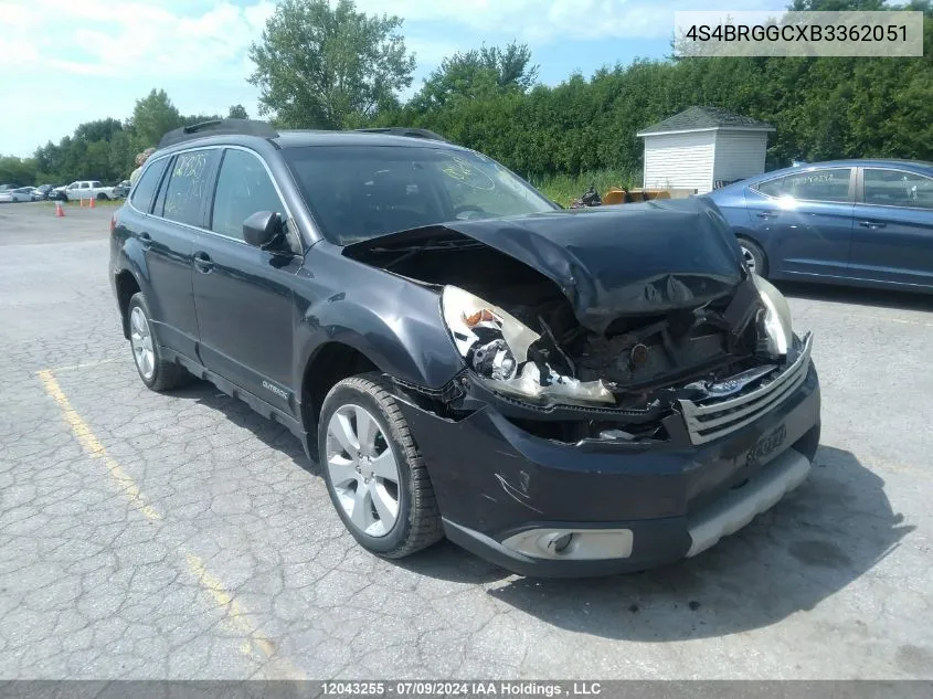 2011 Subaru Outback 2.5I Premium VIN: 4S4BRGGCXB3362051 Lot: 12043255