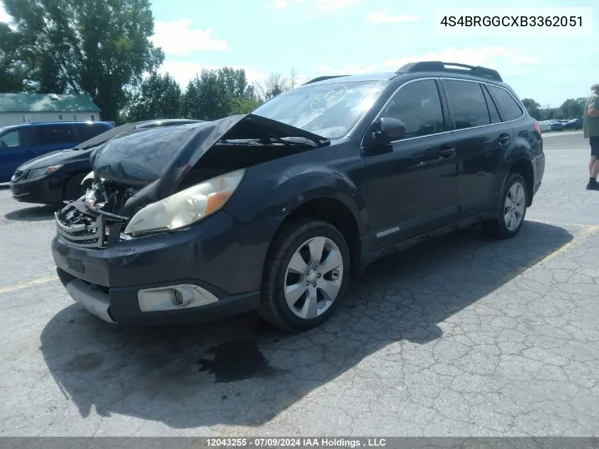 2011 Subaru Outback 2.5I Premium VIN: 4S4BRGGCXB3362051 Lot: 12043255