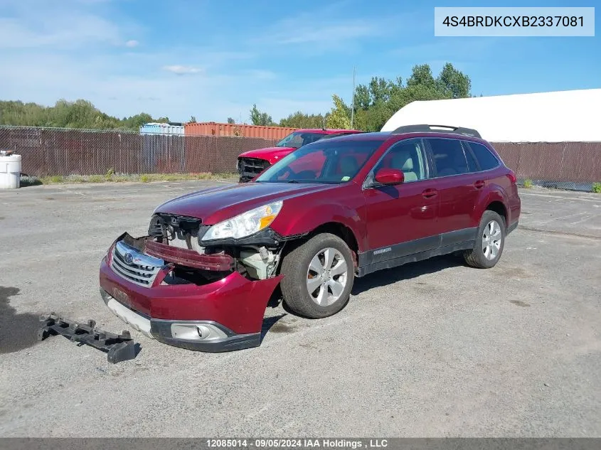 4S4BRDKCXB2337081 2011 Subaru Outback 3.6R Limited